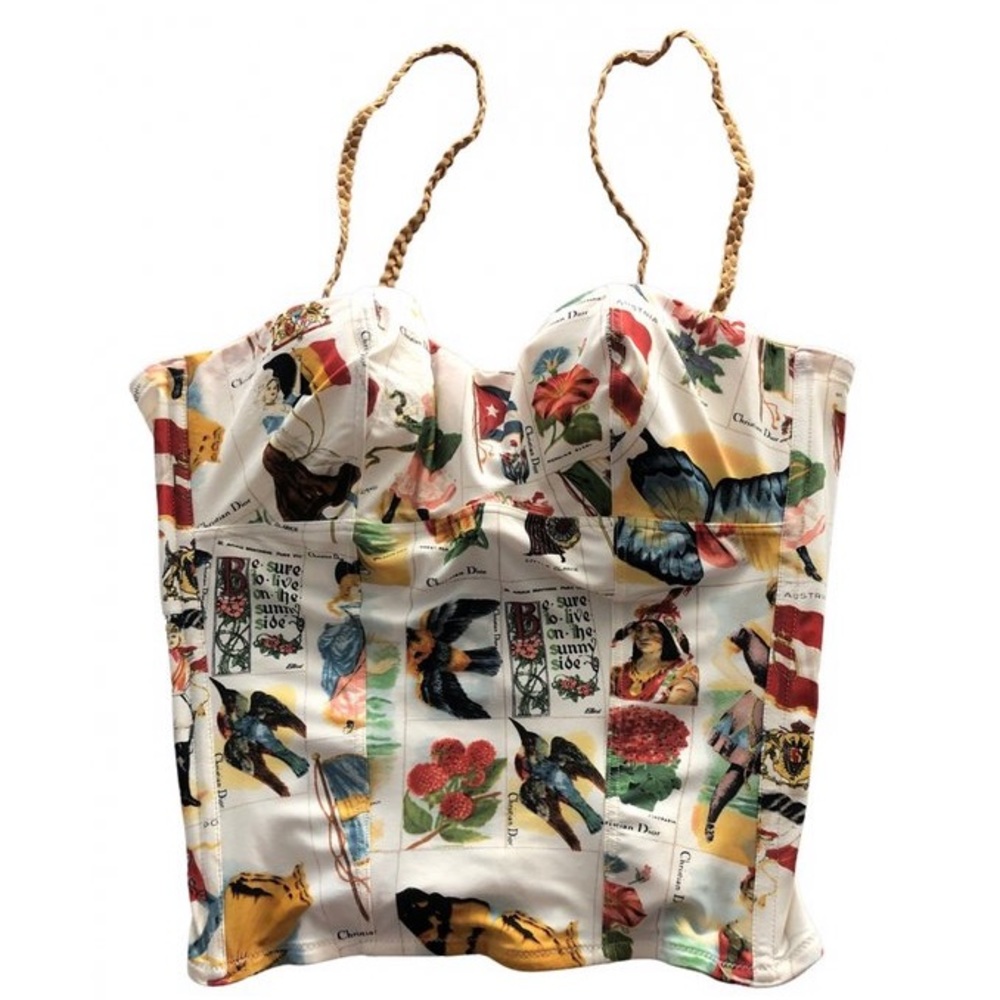RARE vintage Dior Spring 2002 corset bustier top seen on Kali Uchis - Picture 2 of 5